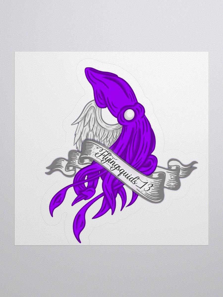 FlyingSquid w/ Banner-Sticker product image (1)