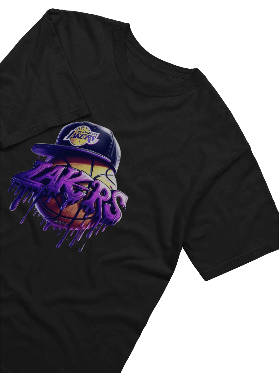 Lakers Graffiti Basketball Cap T-Shirt product image (15)