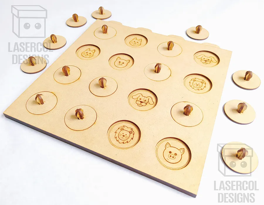 Memory Game (Animals) Version 1 - Laser Cut Files product image (4)