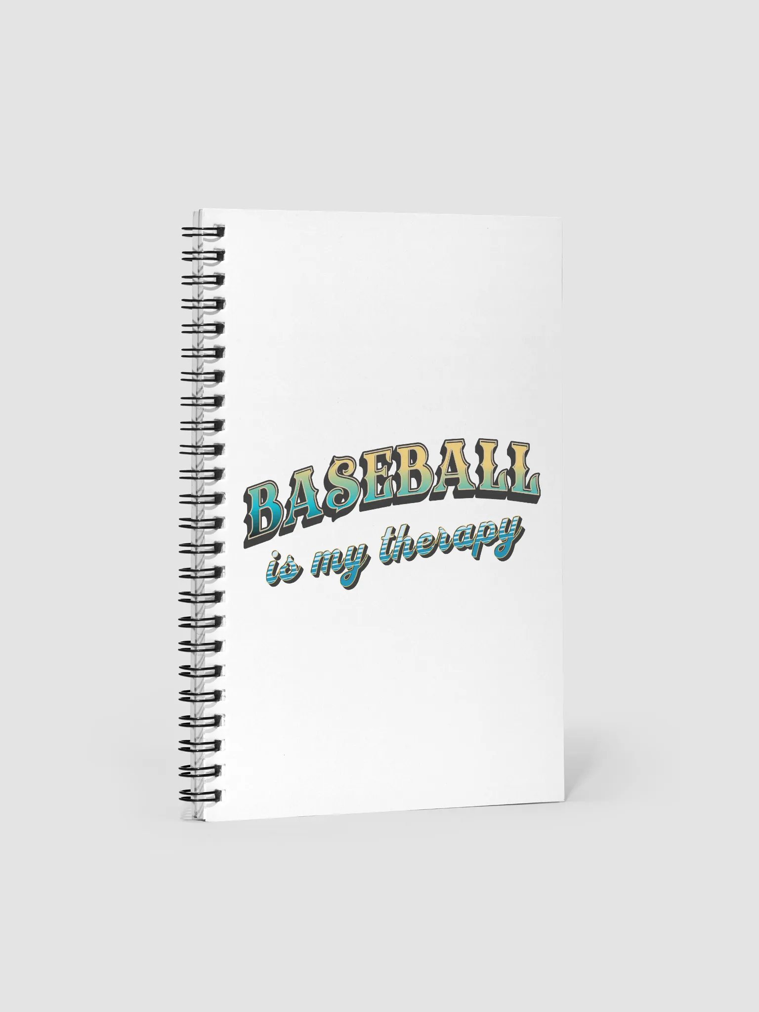 Baseball Is My Therapy Golden Spiral Notebook product image (2)