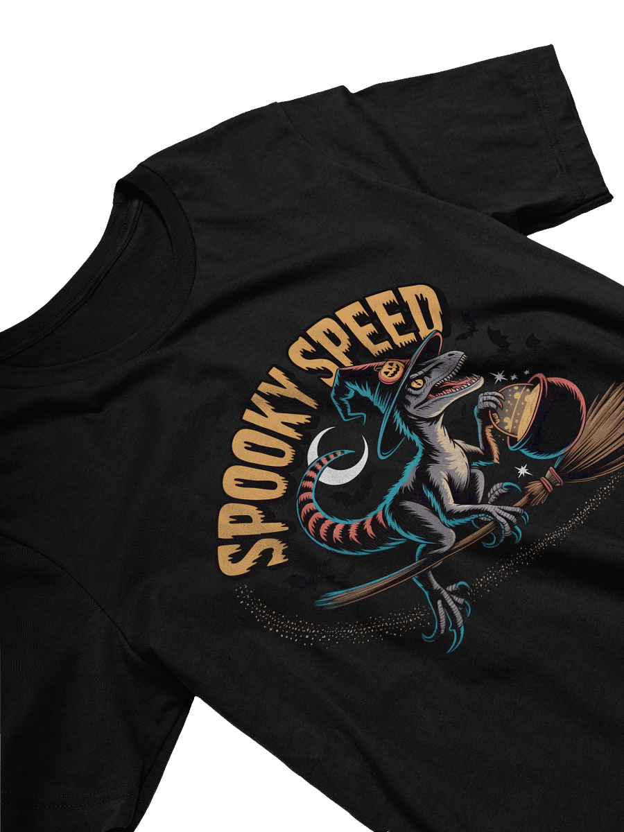Spooky Speed Dino Witch T-Shirt product image (3)