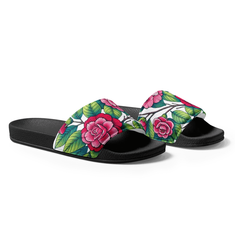 Blooming Bliss Women's Slides | AI Design product image (4)