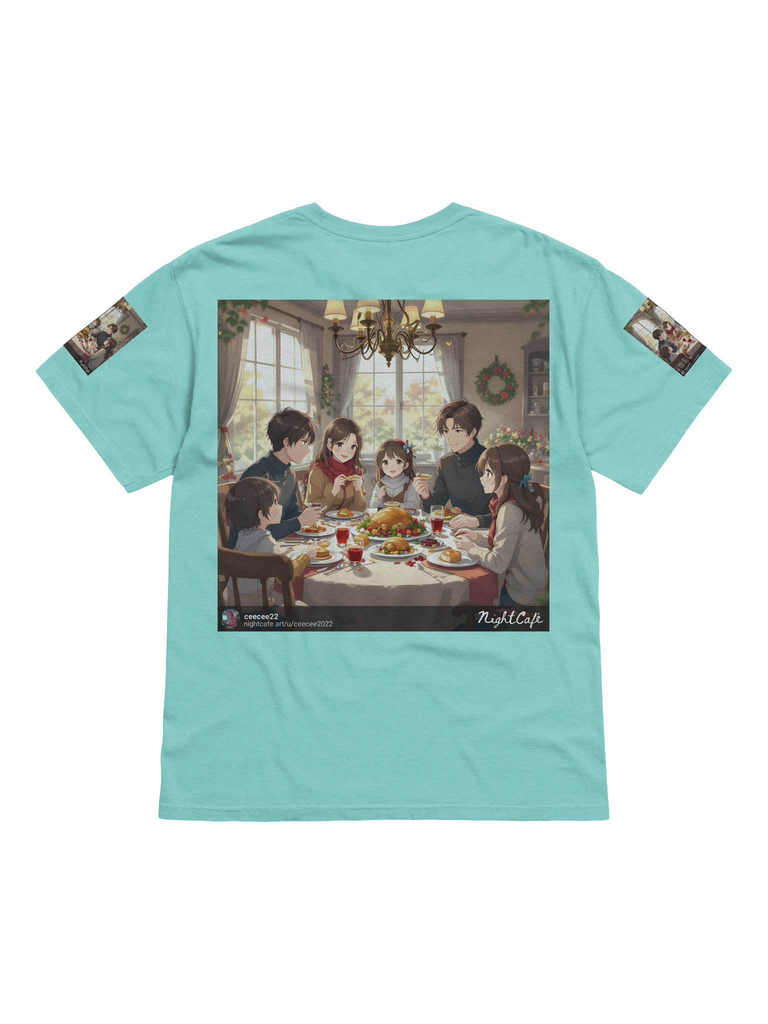 Festive Family Feast Cotton T-Shirt product image (2)
