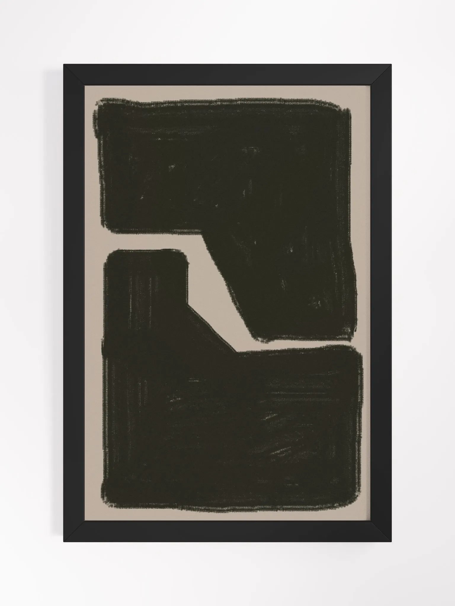 Abstract Connection Framed Art | Modern Geometric Wall Art | Unique Minimalist Design for Contemporary Spaces product image (2)