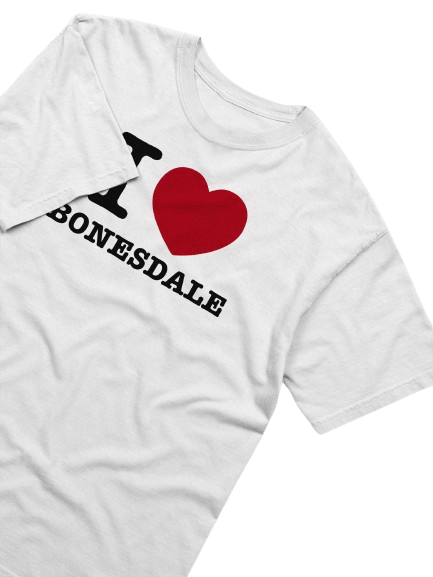 Black Text I Heart Bonesdale Tee product image (3)