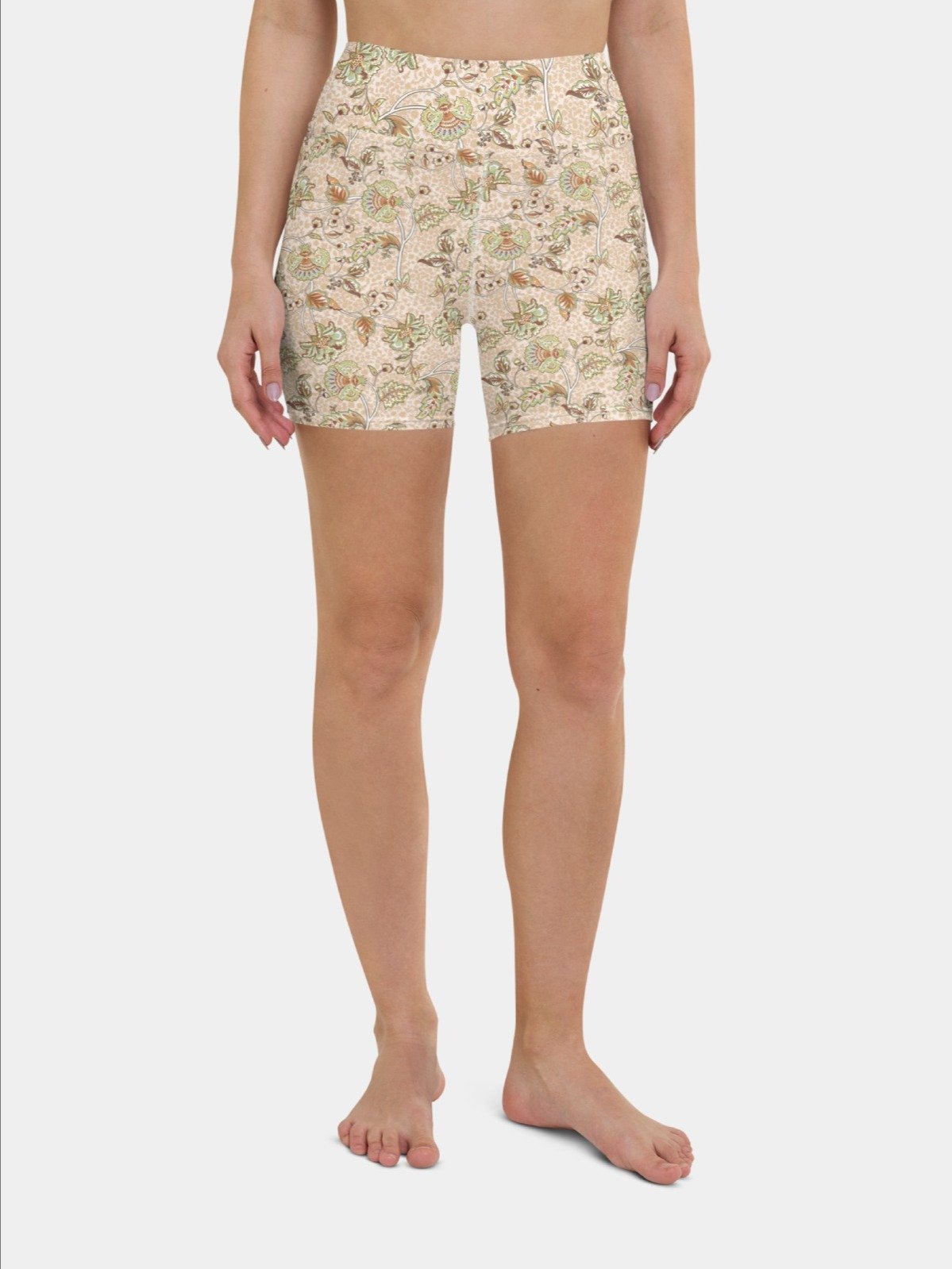 Printed Shorts "Elegant Neutral Beige Chintz" product image (2)
