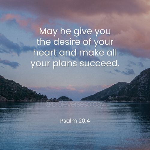 May he give you the desire of your heart and make all your plans succeed.

Follow @bibleversesofday

#bibledaily #biblegram #...