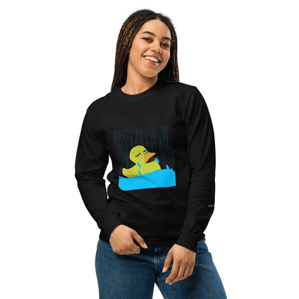 Quackers Cry Comfort Colors Unisex Garment-Dyed Heavyweight Long Sleeve Shirt product image (4)