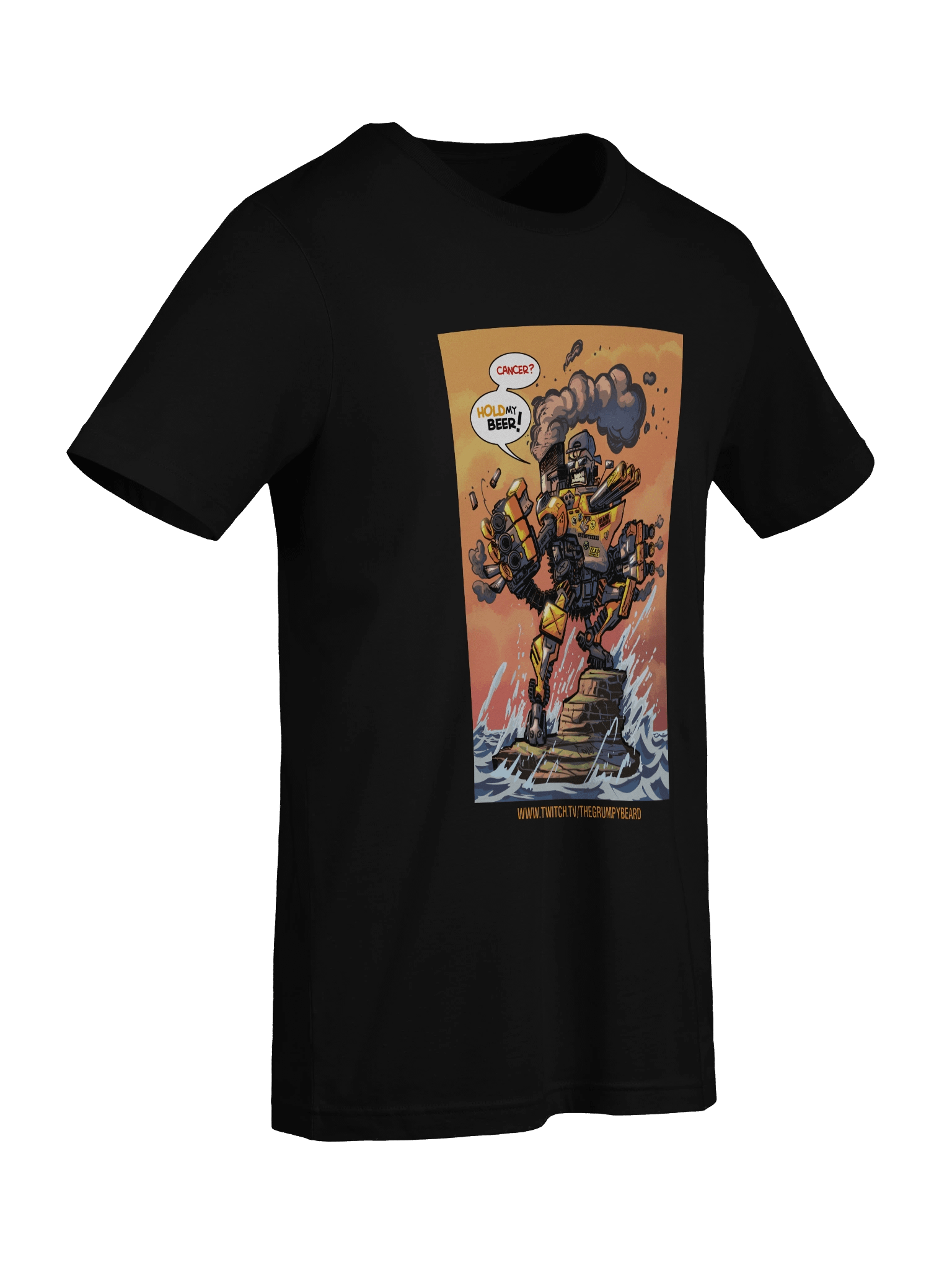 TGB- Battle Ship Mech "Cancer hold my BEER" T-Shirt - Unisex sizing product image (91)