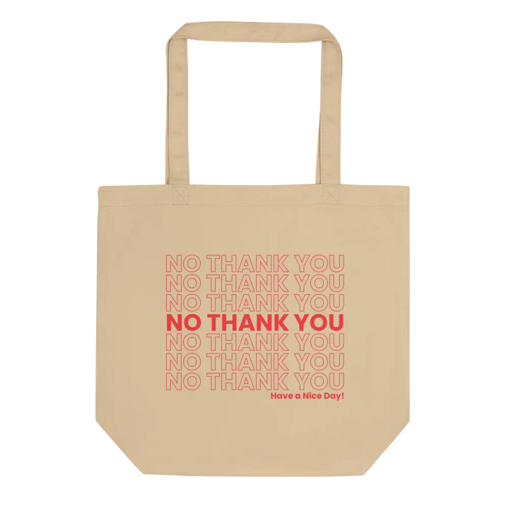 No Thank You Tote (Tan) product image (1)
