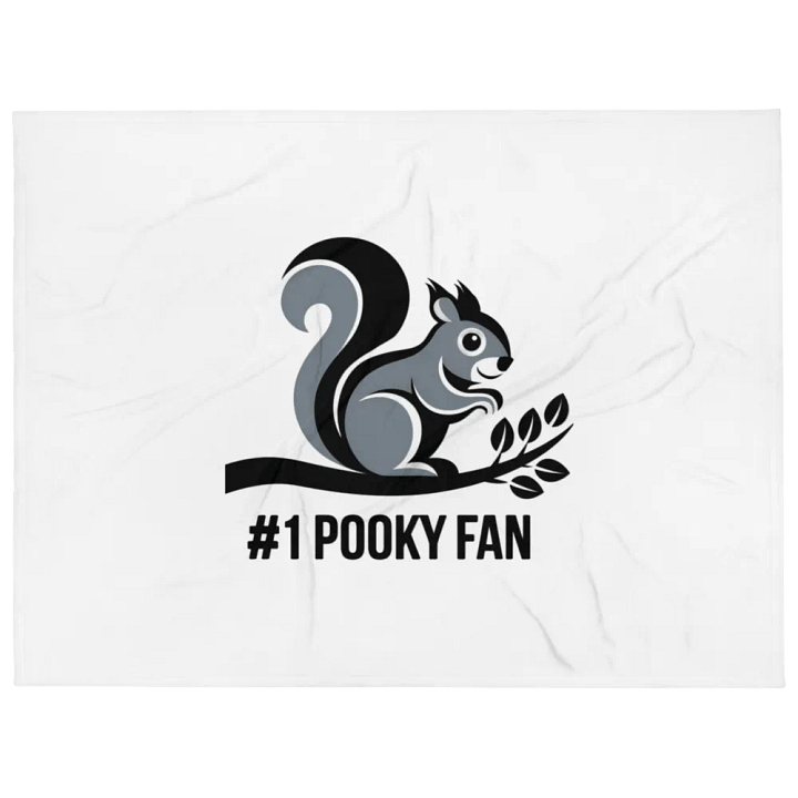 Ultra soft and plushy blanket: #1 Pooky fan greyscale with Branch product image (2)