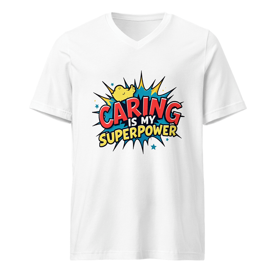 Superpower Caring V-Neck Tee product image (1)
