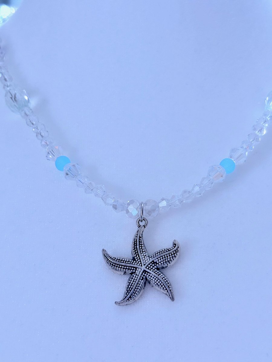 Silver Tone | Seaside Radiance | Starfish Pendant Necklace by Monique Faella Designs™ | MFD-00133 product image (5)