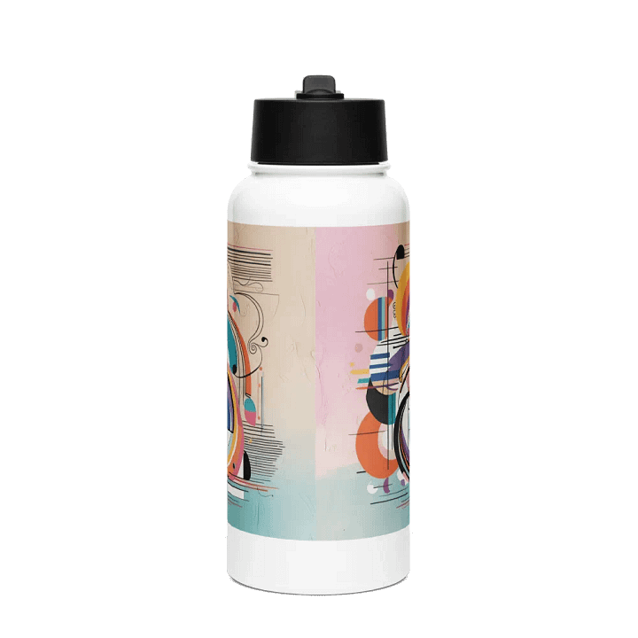 Kadinsky inspired Stainless Steel Water Bottle for arty moms on Mothersday product image (1)