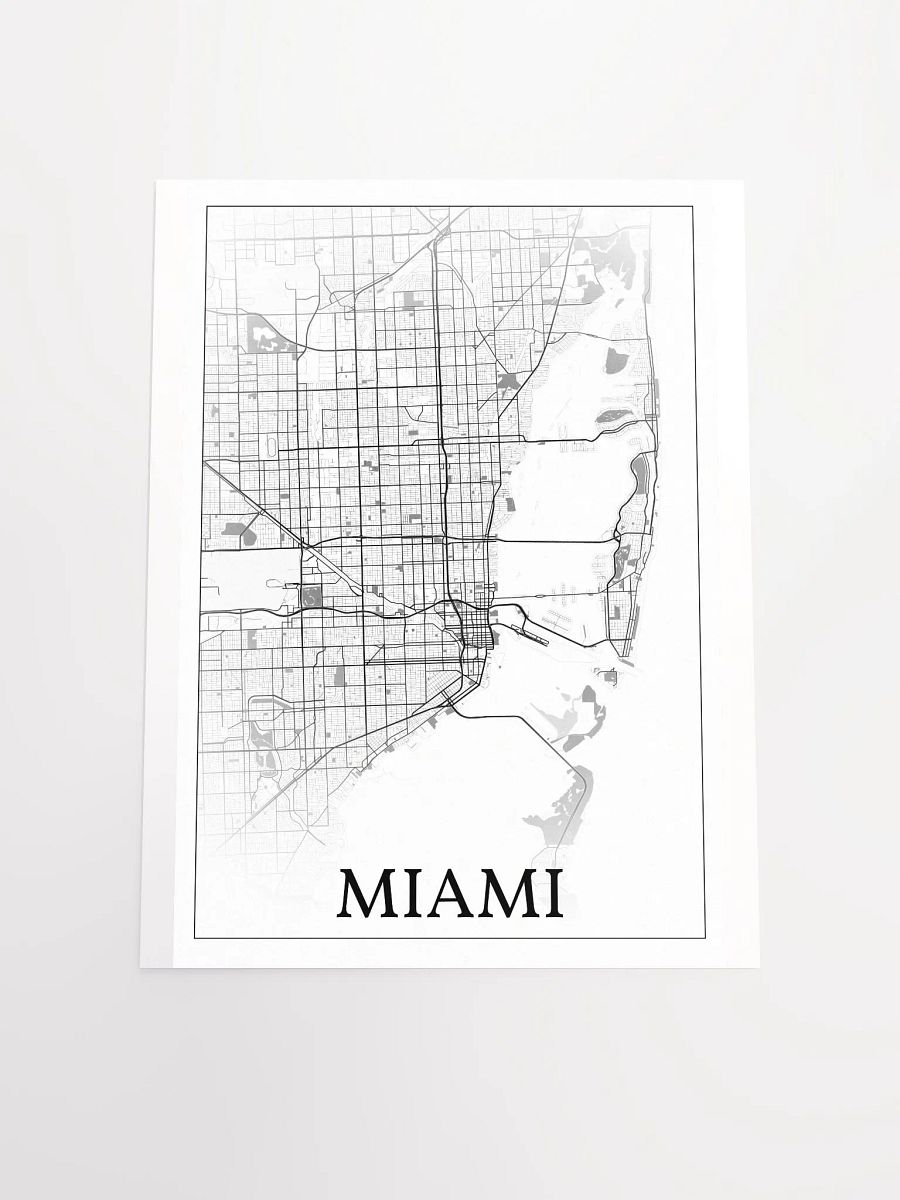 Miami, Florida, USA, city map print product image (17)