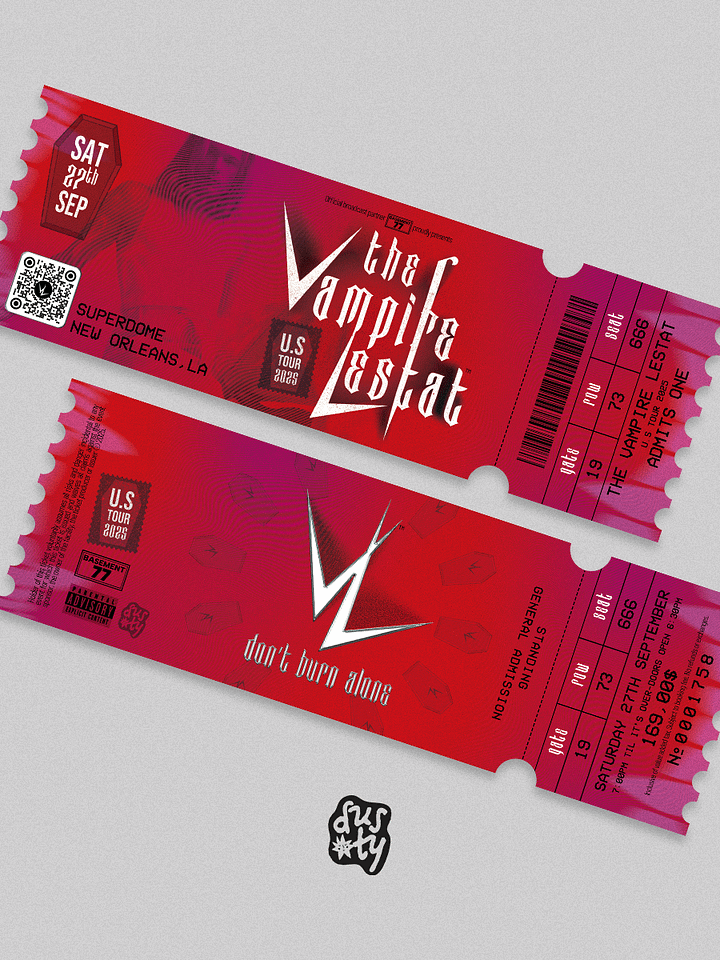 The Vampire Lestat - Concert Ticket / Bookmark product image (1)