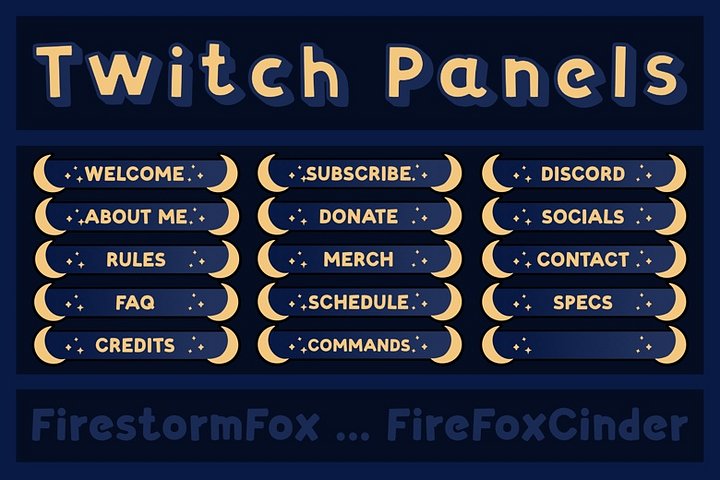 Moon Twitch Panels - Blue product image (1)