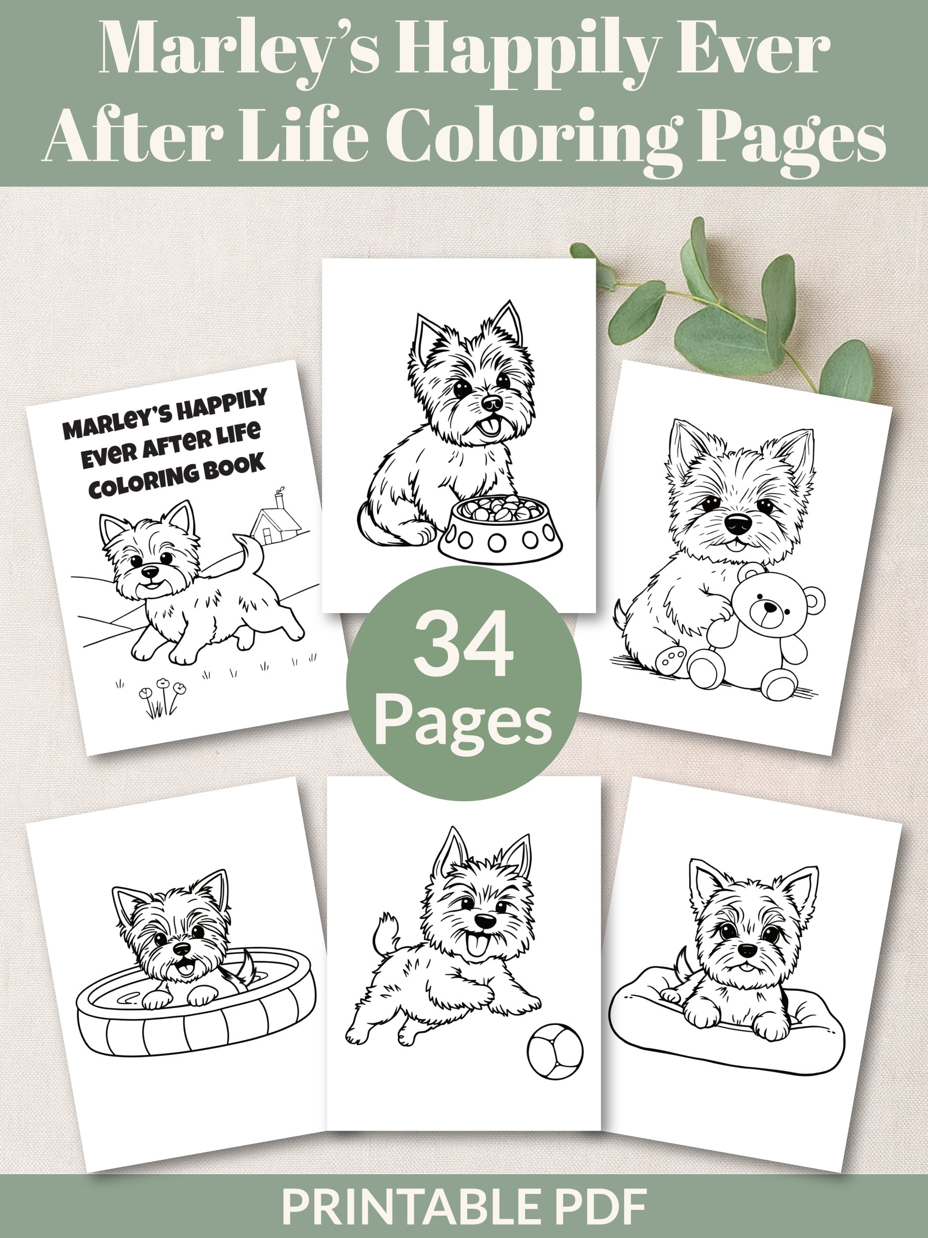 Printable Cute Yorkie Dog Coloring Pages – 34 Fun & Easy Designs product image (1)