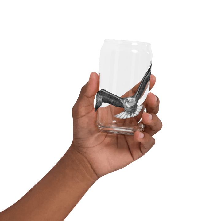 Eagle Drawing Glass Can Cup product image (32)
