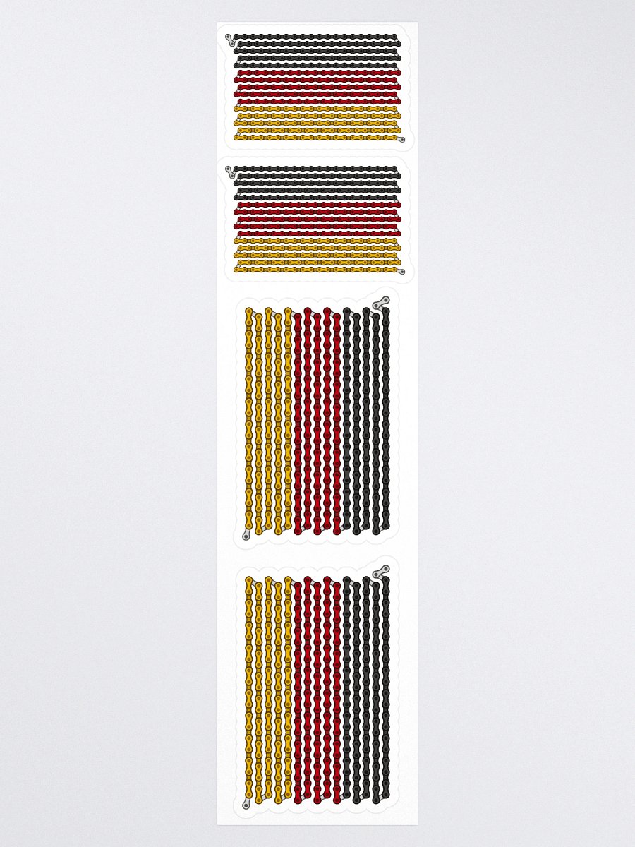 Germany Bike Chain Flag Stickers, Mixed Size 4 Pack product image (3)