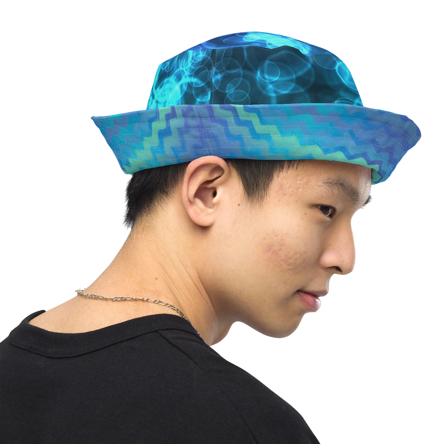 Blue Ocean Bokeh and Mermaid Stripe Bucket hat product image (2)