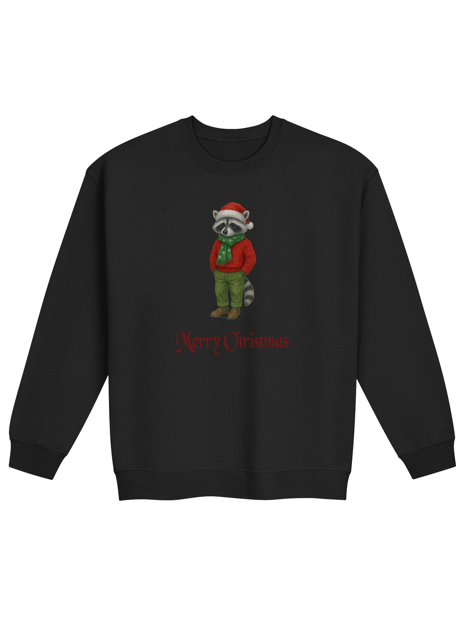 Live Like Gabi Signature Christmas Boy Raccoon Crewneck Sweatshirt product image (7)