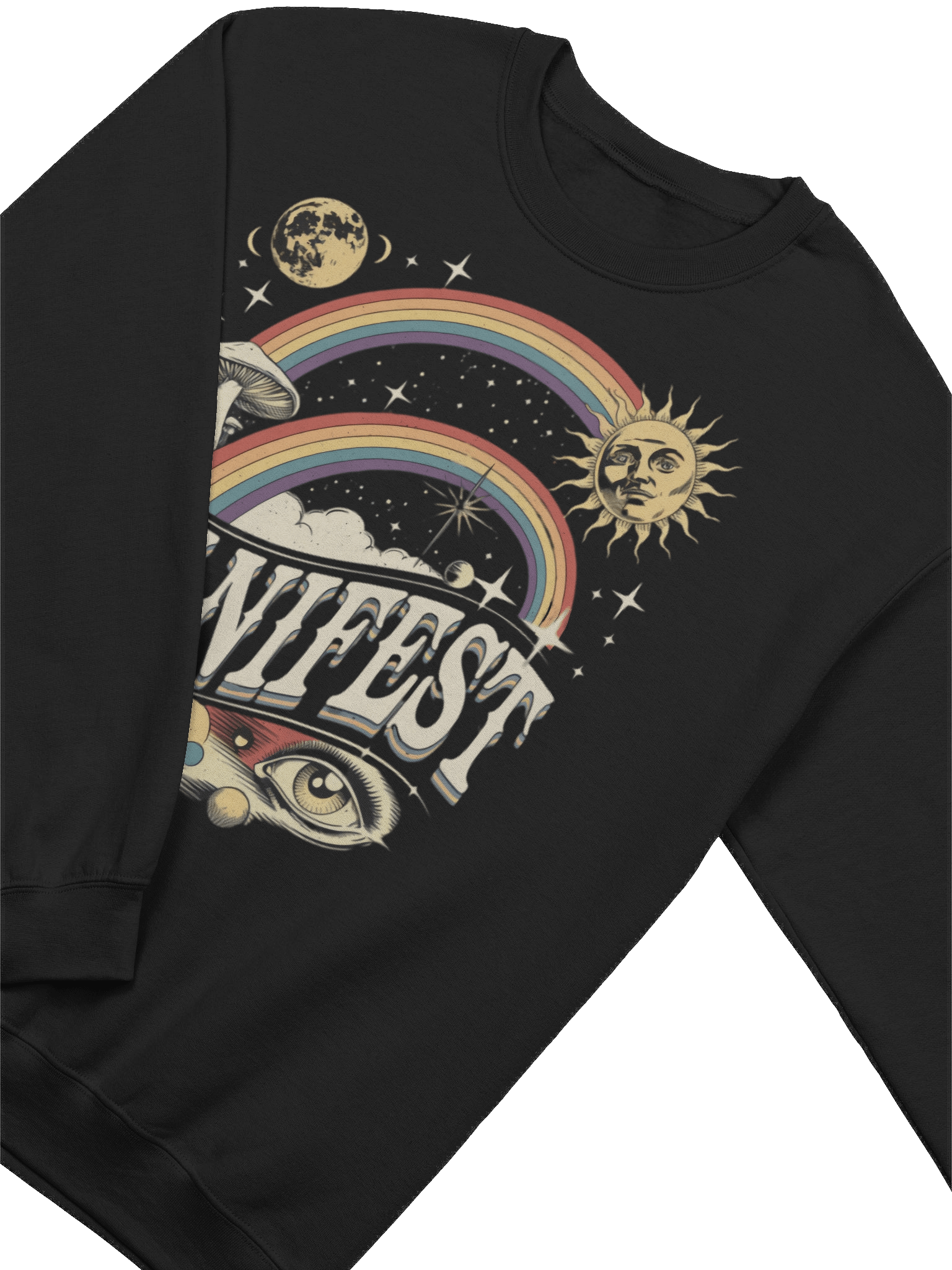 MANIFEST Cosmic Sweatshirt – Retro Mystical Motivational Crewneck product image (3)