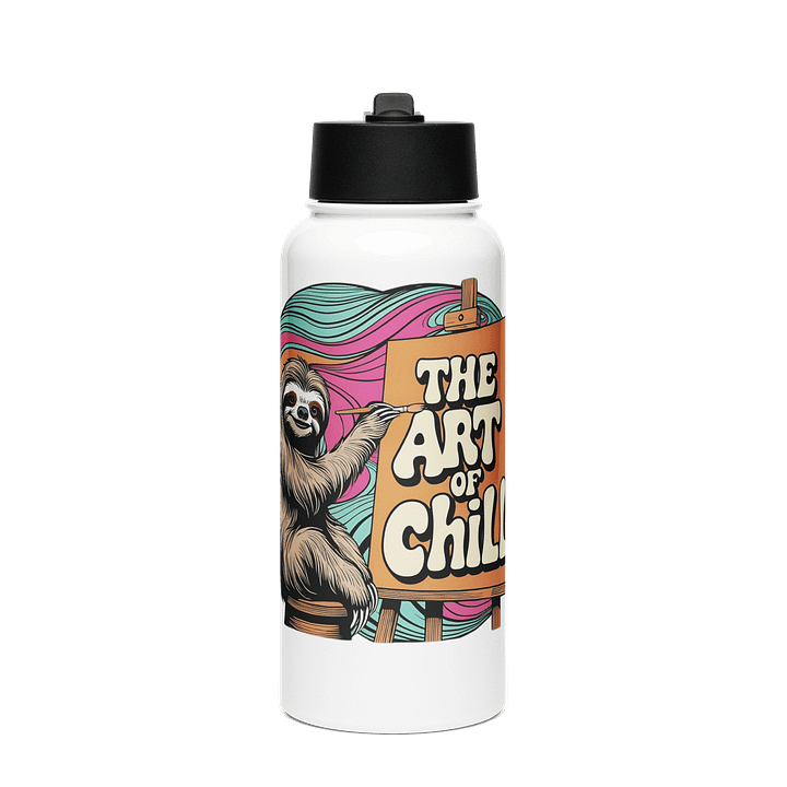 Chill Sloth Stainless Steel Water Bottle product image (1)