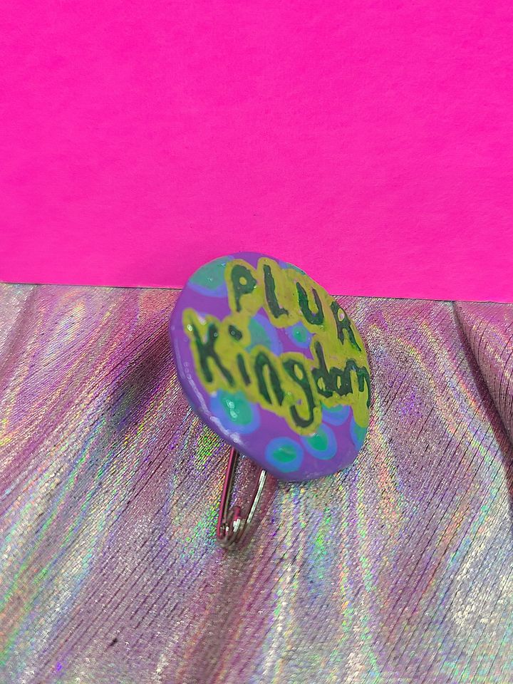 Polka Dot PLUR Kingdom Bottle Cap Pin product image (1)
