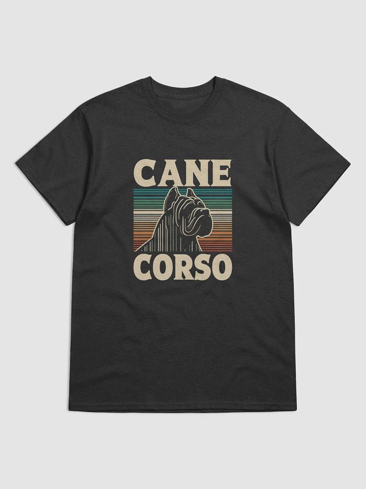 Vintage Cane Corso T-Shirt – Retro Sunset Colors for Dog Lovers product image (1)