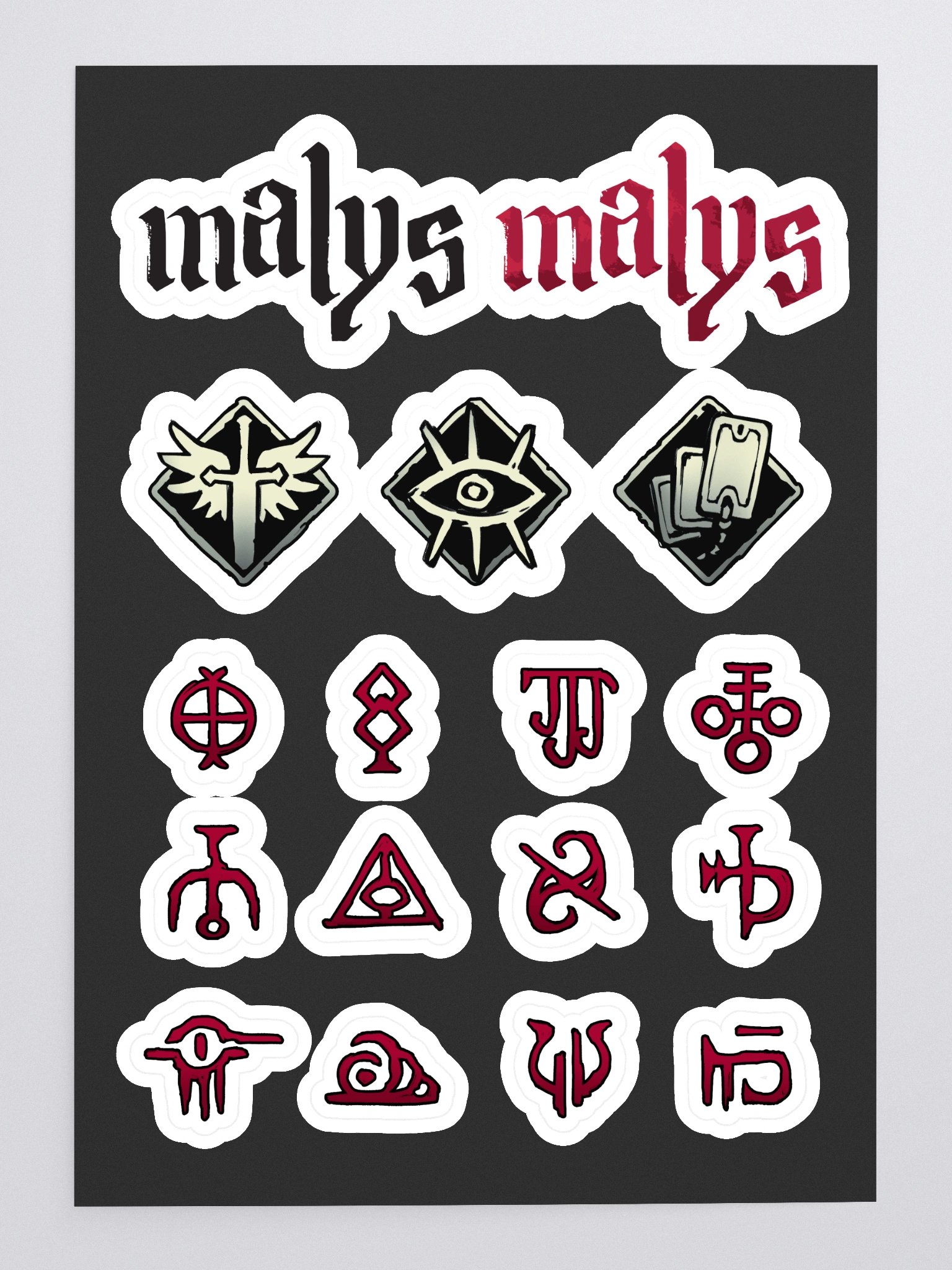 Malys Logo and Rune Sticker Sheet product image (3)