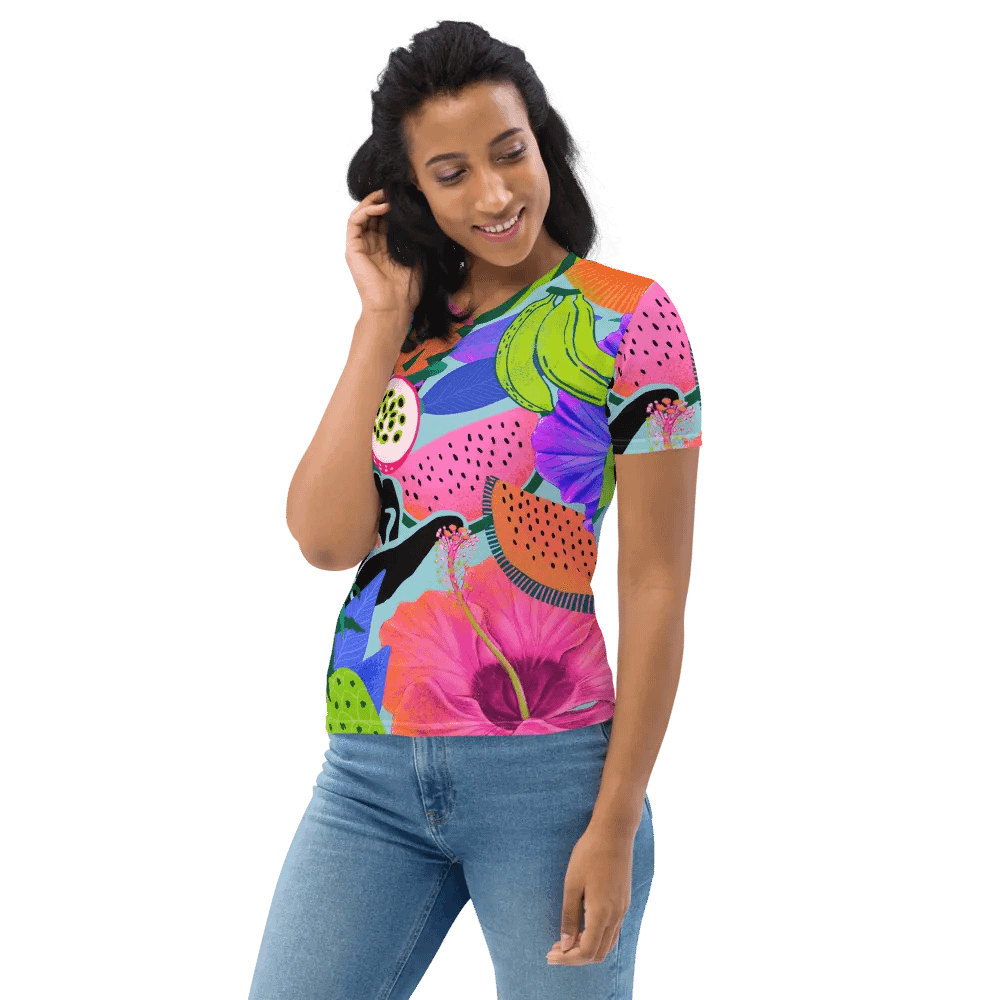Tropical Paradise Delight All-Over Print Women's Tee product image (6)