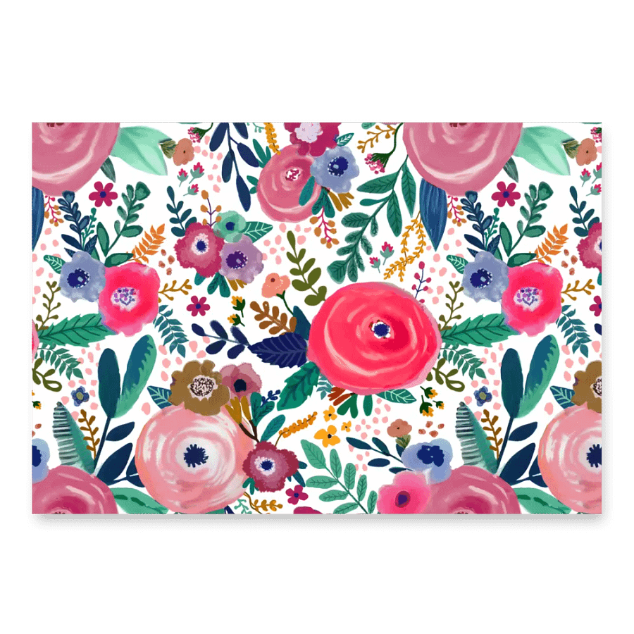 Watercolor Floral Wrapping Sheet Set product image (3)