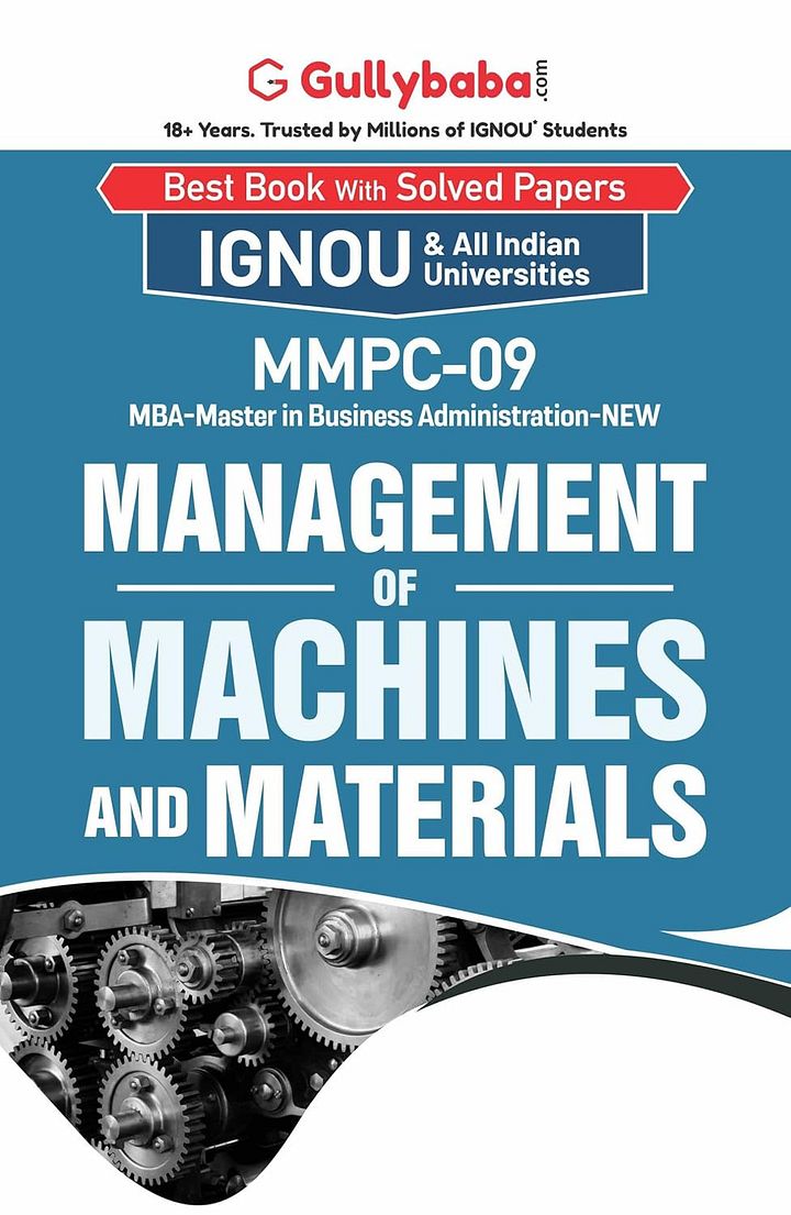 IGNOU MMPC-09 Management of Machines and Materials product image (1)