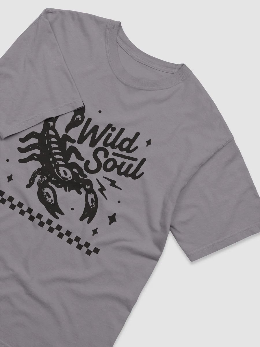Wild Soul | Retro-Style Western Desert Hipster T-Shirt of a Scorpion on a Checkerboard Pattern product image (12)