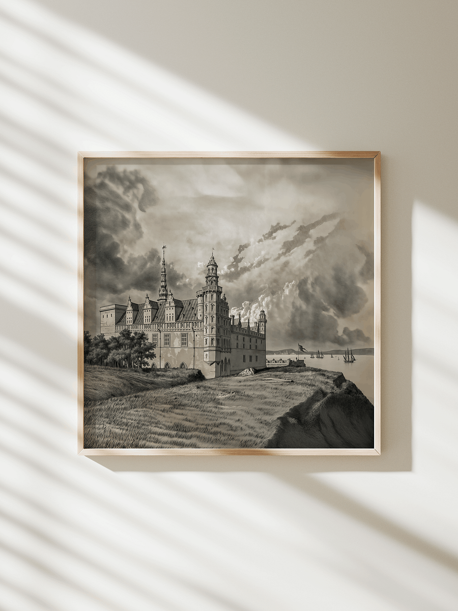 Kronborg castle - Vintage painting - Square product image (4)