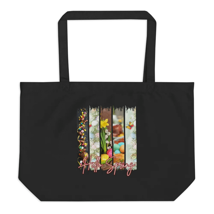 Hello Spring, Easter elements, Organic Tote Bag product image (2)