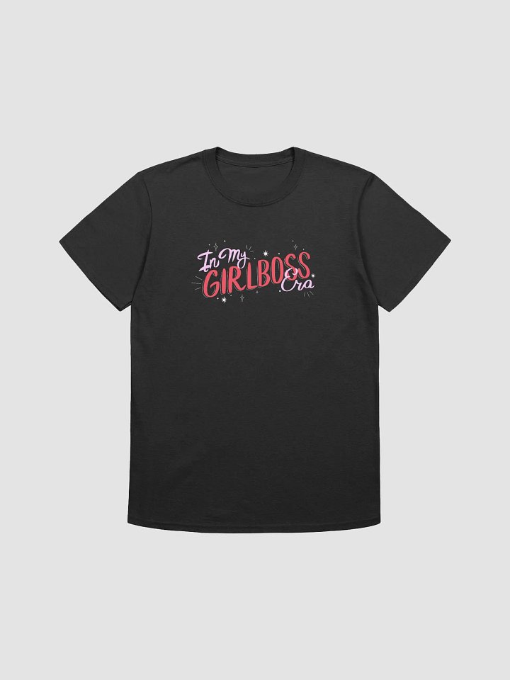 "In My GirlBoss Era" Black Unisex Tee (Dark Version) product image (1)
