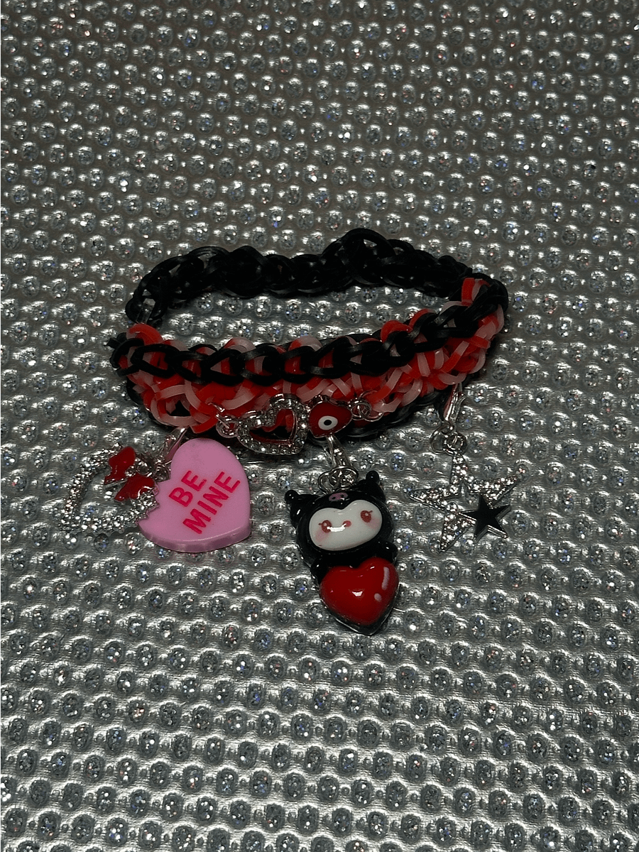 ‘ Be Mine’ Kuromi Lover Evil Eye Elastic Band Bracelet product image (1)