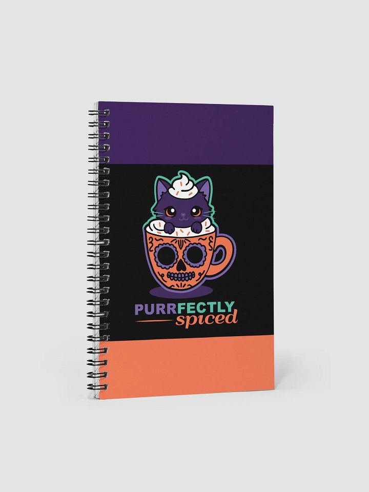 Purrfectly Spiced Dotted Spiral Notebook product image (1)