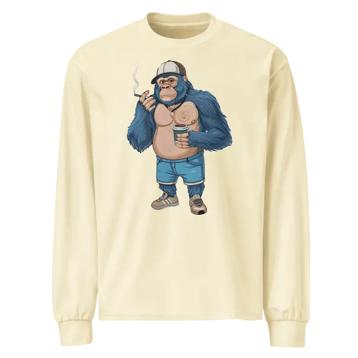 Blue Gorilla Unisex Premium Heavyweight Long Sleeve Shirt product image (1)