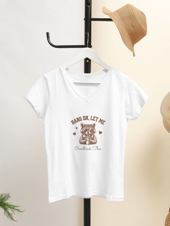 Funny Raccoon T-Shirt – “Hang On, Let Me Overthink This” – Cute Animal Graphic Tee for Overthinkers & Introverts product image (2)