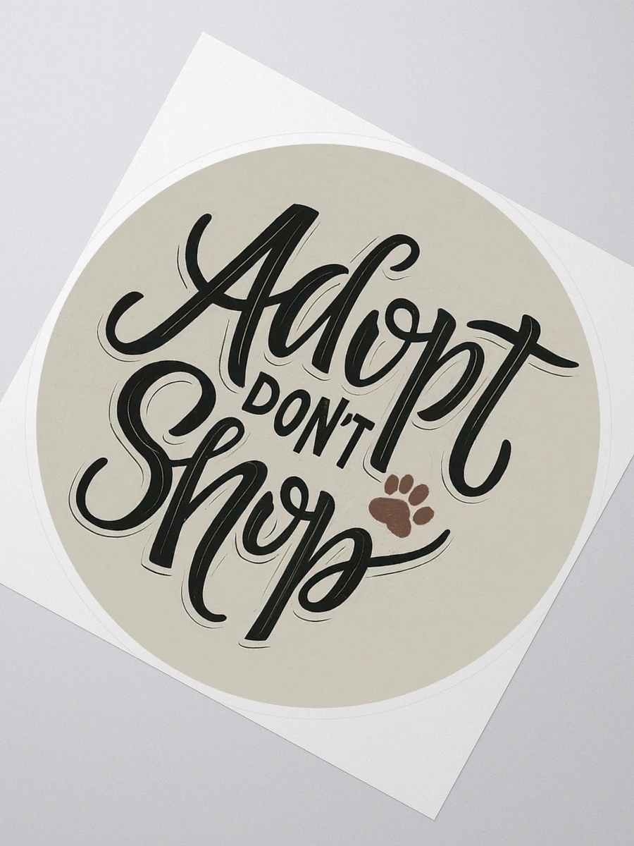 Adopt Don't Shop - Vintage Round Kiss Cut Stickers product image (2)