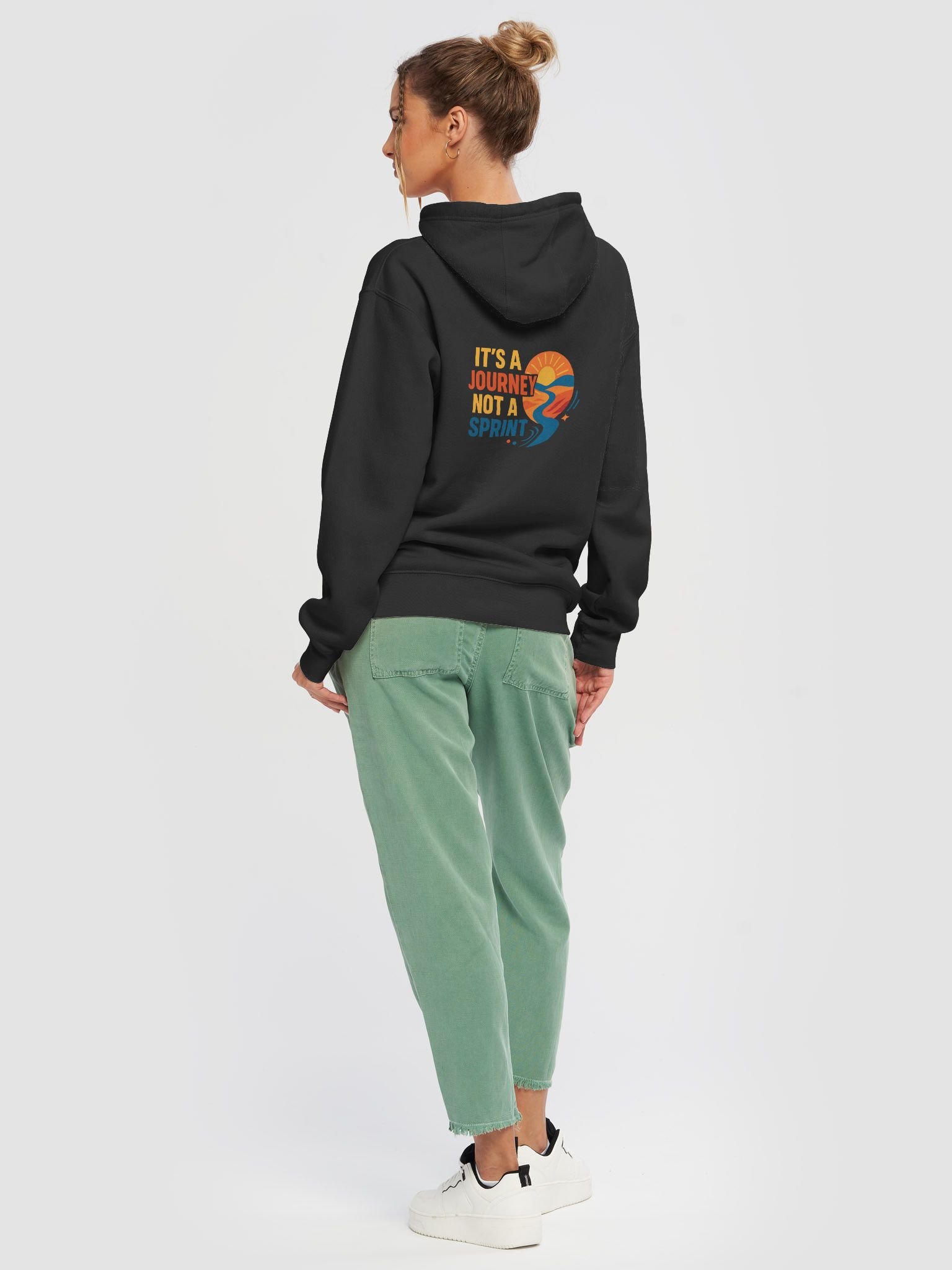 Journey Sunset Hoodie – Cozy Motivational Hoodie with Scenic Graphic & Inspirational Message product image (6)