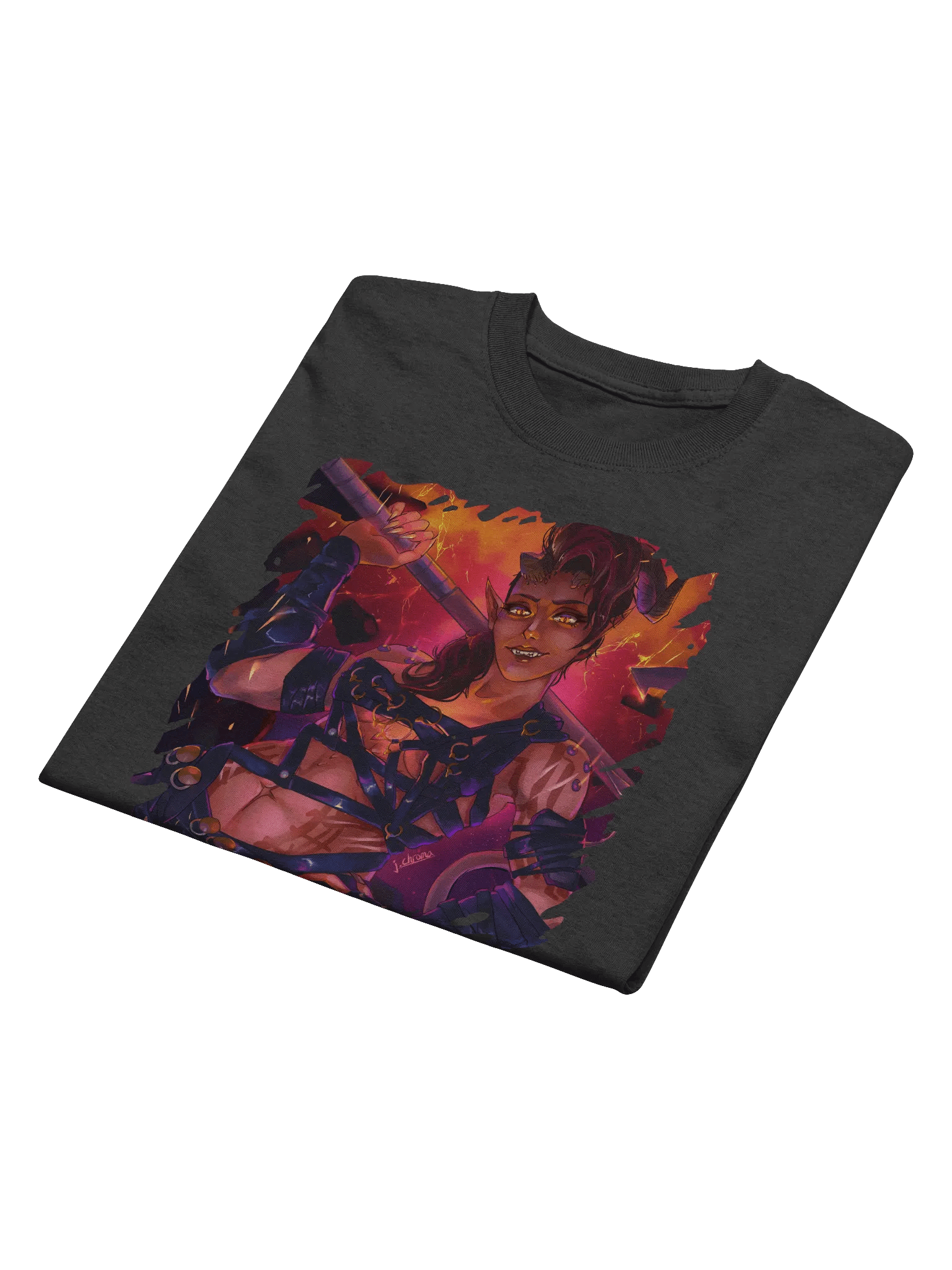 Fury of Avernus - Tiefling Barbarian Fanart - Gildan T-Shirt - Art by CosmicChroma product image (6)