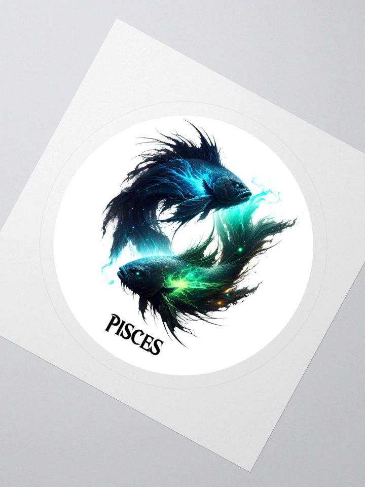 Mythical Pisces Zodiac Round Sticker product image (4)