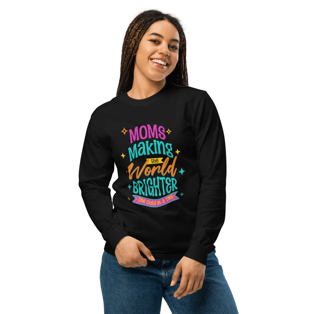 Brighter World Moms Long Sleeve Shirt product image (4)