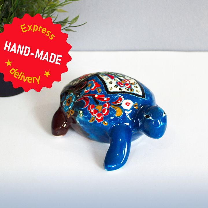 Ceramic handmade Turtle, Turkish decor — handmade pottery, handmade ceramic, home decor, handmade gift, Turkish ceramic product image (1)