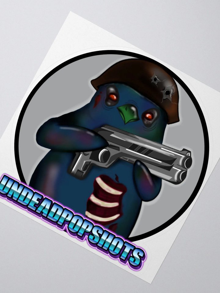 UndeadPopShots Zombie Bird Kiss Cut Stickers Logo Color Gray product image (6)