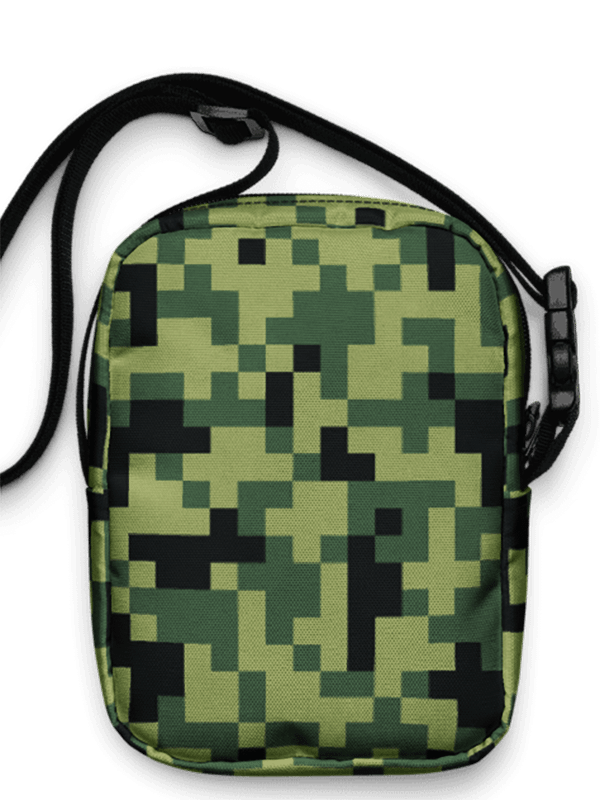 Military Green Camouflage Pixels Camo Pattern Crossbody Bag product image (4)